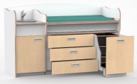 Tangara commode 200 cm met sanitair en mengkraan in vaste juist met 3 laden1